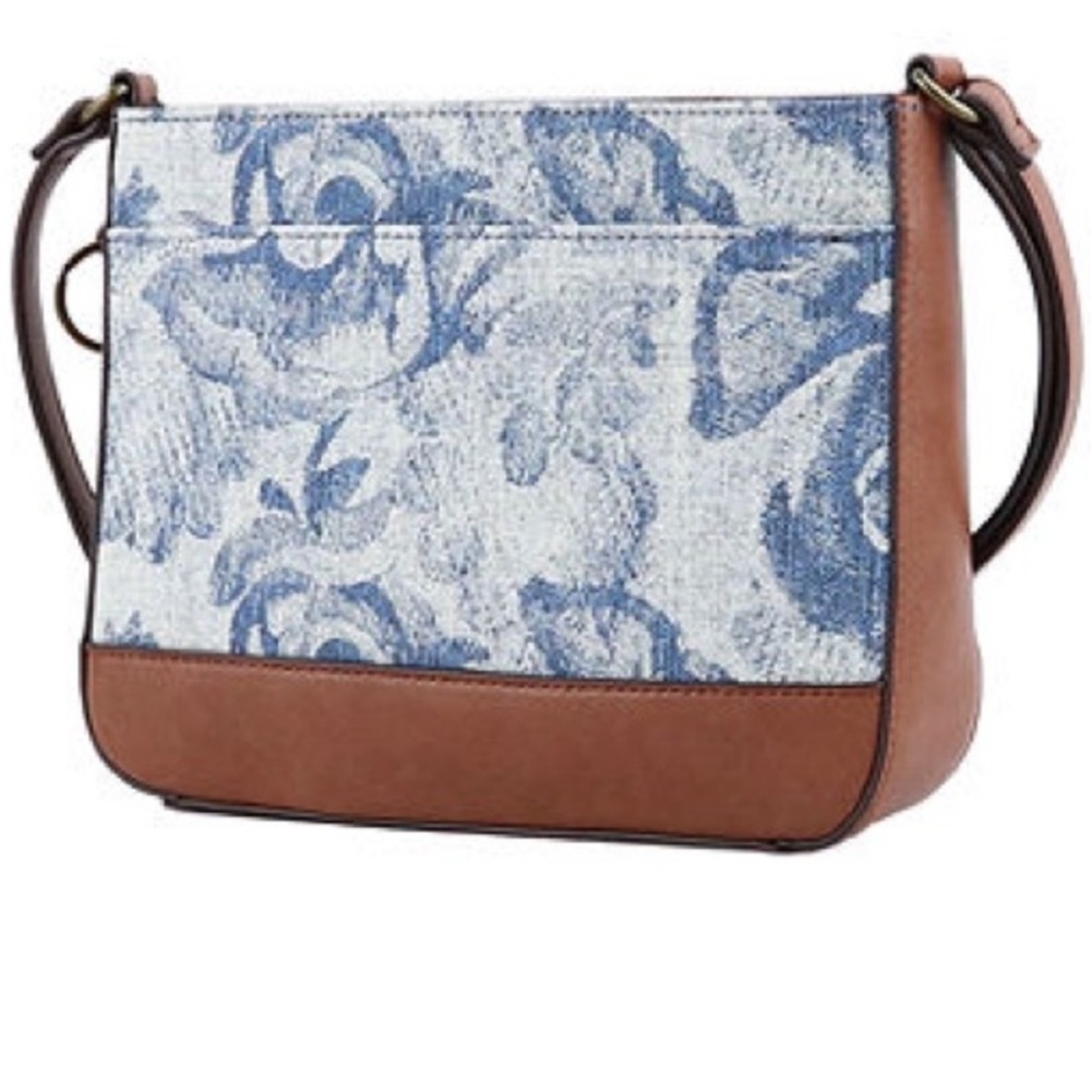 ❤️Frye and company floral Blue and Brown Crossbody Bag❣️ - Picture 4 of 7